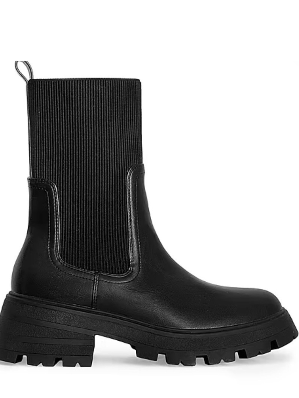 RM Rebecca Minkoff Alexa Chunky Heel Chelsea Boots Black Sz 7M NWT